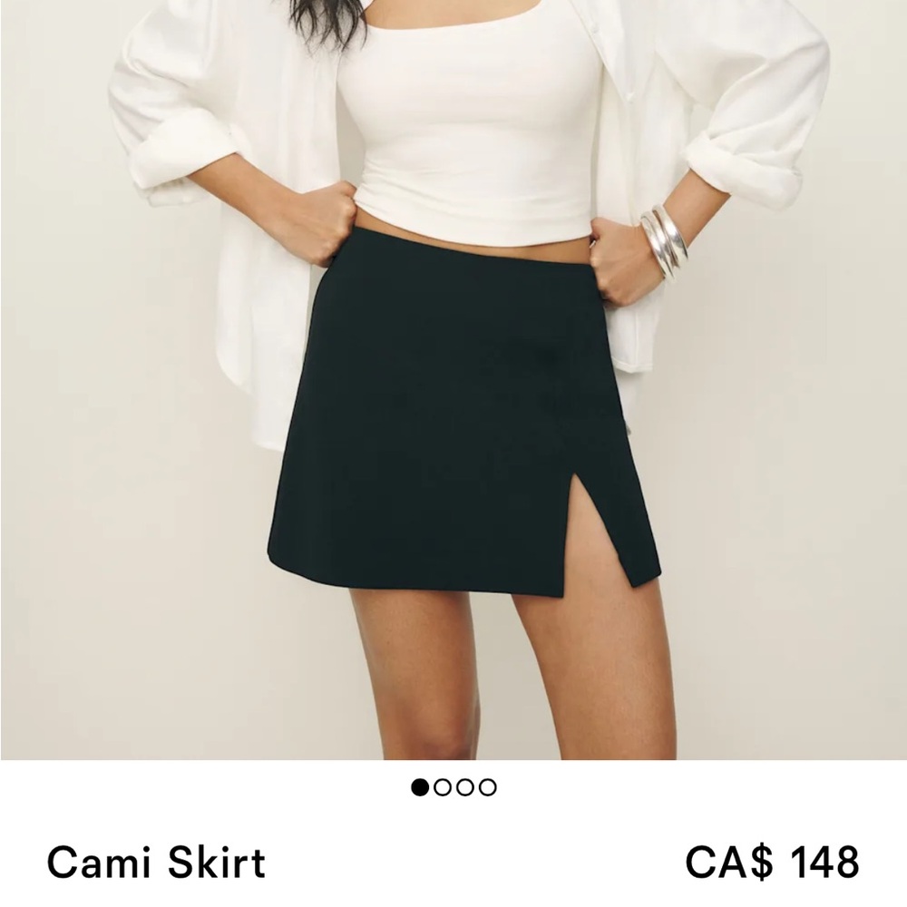 Reformation Black Cami Skirt